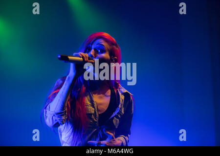 Toronto, Kanada. 1. März 2018. Kanadische Sängerin Lights führt zu dem "Wir Waren Hier" Tour stop Im Danforth Music Hall. Credit: Bobby Singh/Alamy leben Nachrichten Stockfoto