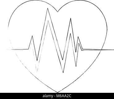 Heartbeat medizinische Symbol Stock Vektor