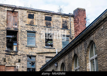 Alte Lagerhäuser aus Thornton Road in Bradford, West Yorkshire, England Stockfoto