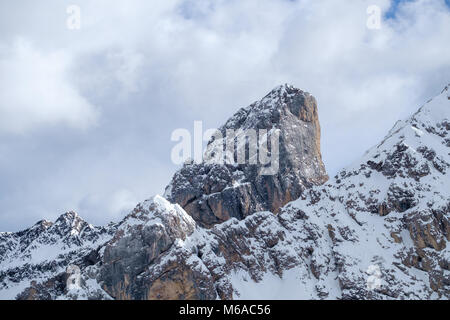 Fantastische Winterlandschaft in der Nähe von Passo Giau - Dolomiten - Italien Stockfoto