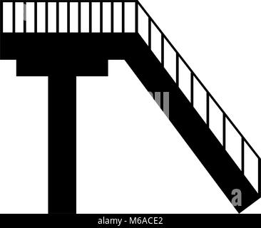 Flughafen treppen Symbol Stock Vektor
