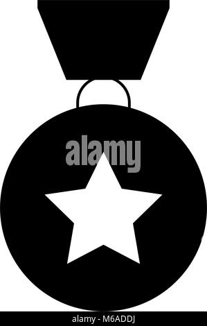 Militärische Belohnung Medaille Symbol Stock Vektor