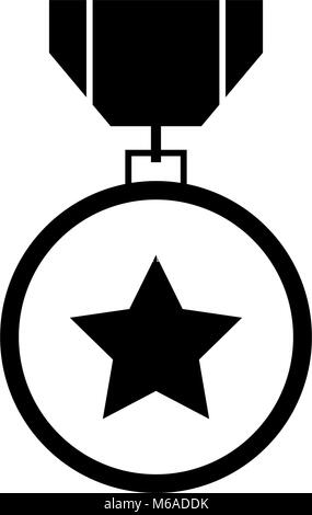 Militärische Belohnung Medaille Symbol Stock Vektor