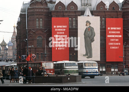 Poster von Lenin, kommunistischen Revolutionären, Moskau, Russland Stockfoto