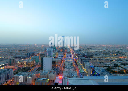 Riad Skyline bei Nacht #8, der Hauptstadt von Saudi-Arabien Stockfoto