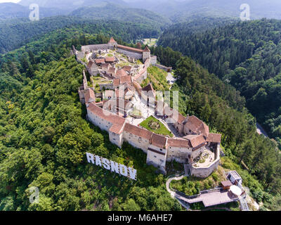 Rasonov Festung in der Nähe von Brasov und Bran, Rumänien, Siebenbürgen Stockfoto