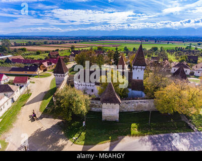 Cincsor befestigte Kirche im sächsischen Dorf Cincsor in der Nähe von Sibiu, Rumänien Stockfoto