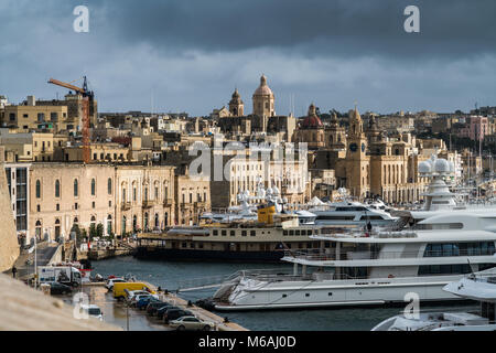 Hafen, Vittoriosa, Malta, Europa. Stockfoto