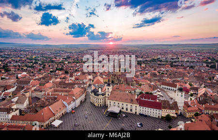 Sibiu Panorama in Siebenbürgen Rumänien Stockfoto