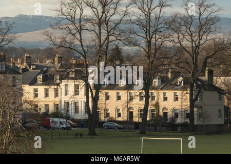 Die georgianische Architektur von Barossa im späten Winter Sonnenschein, Perth, Schottland, UK. Stockfoto