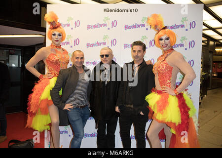 Benidorm ist 10 Event Mit: Louie Spence, Jake Canuso, Holly Johnson, Wo: London, Vereinigtes Königreich, wenn: 29 Jan 2018 Credit: Phil Lewis/WENN.com Stockfoto