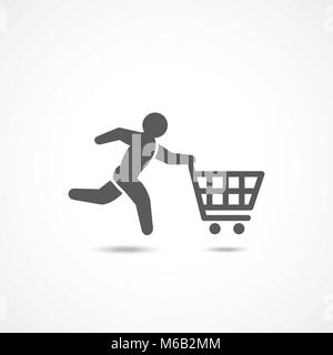 Käufer Symbol auf weißem Stock Vektor