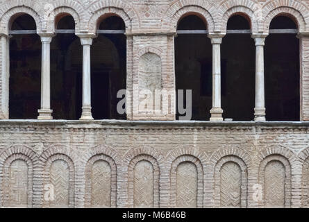 Detail der sehr alte orthodoxe Kirche Hagia Sophia in Ohrid Stockfoto