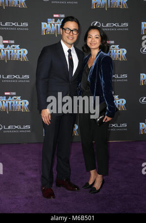 Weltpremiere von Marvel Studios Black Panther mit: Randall Park, Jae Suh Park, wo: Hollywood, California, United States Wenn: 30 Jan 2018 Credit: FayesVision/WENN.com Stockfoto