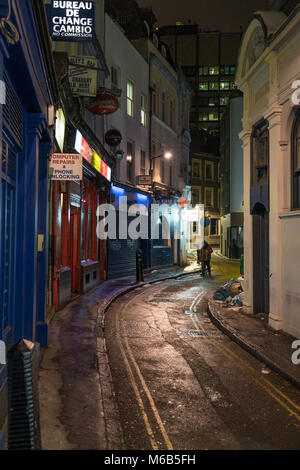 Eine Ansicht der Hanway Street in London, in der Nähe der Oxford Street. Foto: Roger Garfield Stockfoto