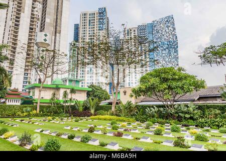 Niederländisch Feld der Ehre Menteng Pulo in Jakarta, Java Insel, Indo Stockfoto