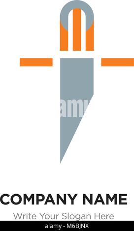 Abstrakte Buchstaben mi im Logo Design vorlage, Alphabet Buchstaben Name des Unternehmens Konzept. Flache dünne Liniensegmente, blau und y Stock Vektor