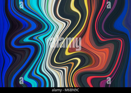 Marmor Korn farbenfrohe Kunstwerke. Marbleized Muster flüssige Tinte Zusammenfassung Hintergrund. Für kreatives Design, CD-Cover, Poster, Plakat, Buch, Druck, Geschenkkarten, fas Stockfoto