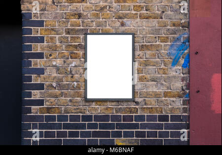 Leer Werbung A2-Plakat Plakat auf der Mauer Stockfoto