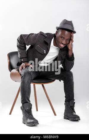 Afrikaner - Mann in hat Stockfoto