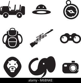 Safari Symbole Stock Vektor