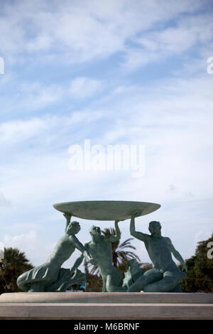Triton-Brunnen, Valletta, Malta Stockfoto