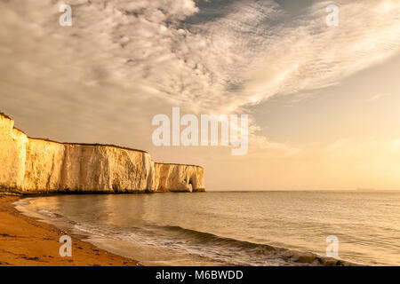 Sonnenaufgang über Joss Bay, Broadstairs, Kent, England Stockfoto