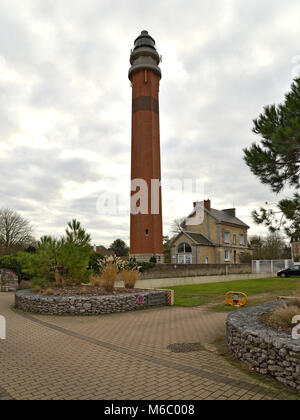 Le Phare de la Canche oder Phare du Touquet Leuchtturm von Le Touquet Stockfoto