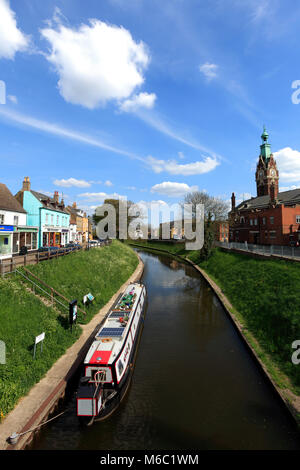 15-04 auf dem Fluss Nene, März Stadt, Cambridgeshire, England, Großbritannien Stockfoto