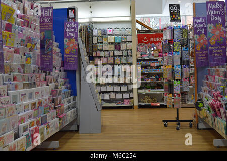 Schreibwaren zum Verkauf in Store Stockfoto