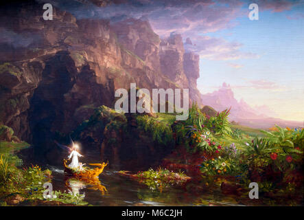 Die Reise des Lebens: Kindheit, Thomas Cole, 1842, Nationalgalerie, Washington DC, USA, Nordamerika Stockfoto