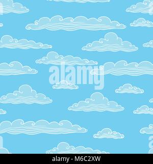 Nahtlose Hintergrund mit Wolken - Vector Illustration Stock Vektor