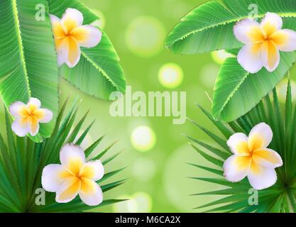 Hallo Sommer natürliche Floral Background Vektor Illustration Stock Vektor