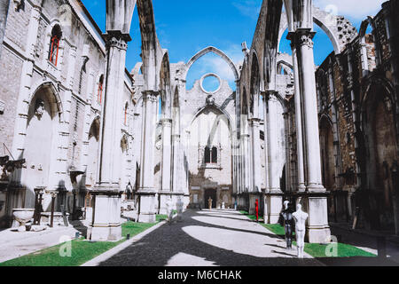Das Kloster Unserer Lieben Frau auf dem Berg Karmel in Lissabon. Stockfoto