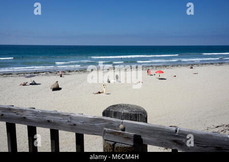 Der Strand und die Seebrücke im Pacific Beach San Diego Stockfoto