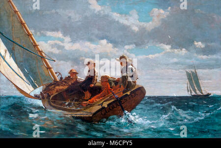 Breezing Up, Wind, Winslow Homer, 1876, Nationalgalerie, Washington DC, USA, Nordamerika Stockfoto