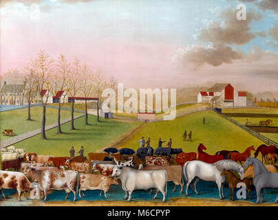 Die Cornell Farm, Edward Hicks, 1848, Nationalgalerie, Washington DC, USA, Nordamerika Stockfoto