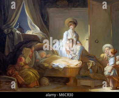 Der Besuch in der Baumschule, Jean Honore Fragonard, circa 1775, National Gallery, Washington DC, USA, Nordamerika Stockfoto