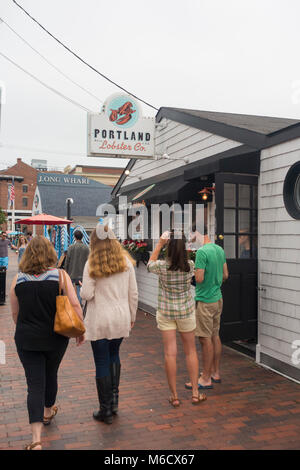 Portland Maine Lobster Unternehmen Stockfoto