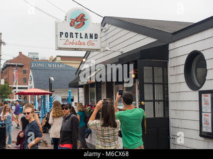 Portland Maine Lobster Unternehmen Stockfoto