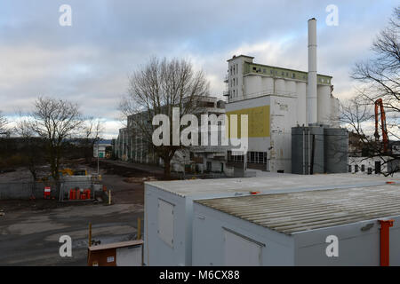 Abriss des Shreaded Weizen Fabrik in Welyn Garden City. Stockfoto