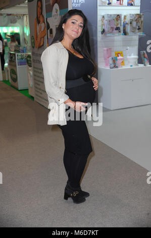 London, Großbritannien. 2. März, 2018. Casey Bachelor-studium an der Baby Show in Excel London, 2. März 2018 Credit: Cpuk/Alamy leben Nachrichten Stockfoto