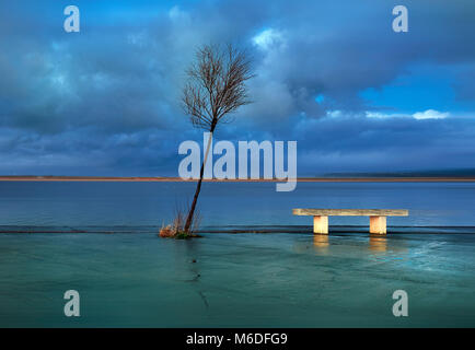 Der kleine Hafen von Pedreña, Bucht von Santander. Spanien. Stockfoto