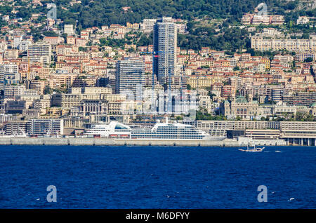 Monaco, Fürstentum Monaco - 30. Mai 2016: Das Land als erstes Casino und der bevölkerungsreichste Quartier, Monte Carlo, im bevölkerungsreichsten Land Stockfoto