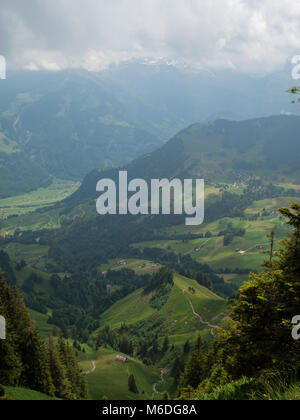 Schweizer Berge Landschaft rund um Stanserhorn Stockfoto