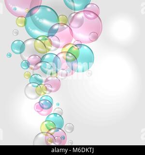 Farbe abstrakt mit transparenten Blasen. Stock Vektor