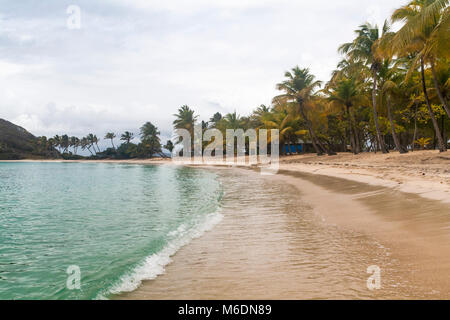 Salt Whistle Bay Beach Szene #2, Mayreau: St. Vincent und die Grenadinen. Stockfoto