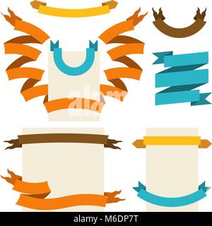 Satz von retro Bänder und Etiketten. Vector Illustration. Stock Vektor