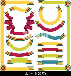 Satz von retro Bänder und Etiketten. Vector Illustration. Stock Vektor