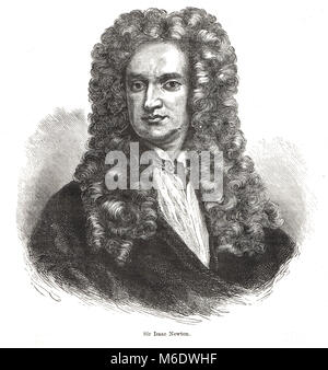 Sir Isaac Newton, Physiker (1643-1726) Stockfoto